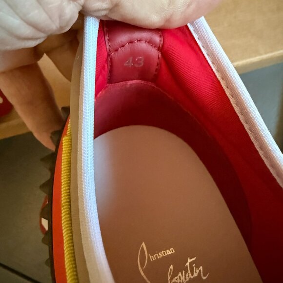 Christian Louboutin 1240429 Men's Sharkyloub SP Spikes Leather Sneakers, 43 45 - Picture 14 of 16